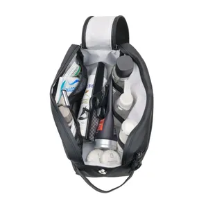 Beauty Case Nero Personalizzabile con 2 Portaoggetti, Borsa da Toilette Personalizzabile - Product Image 4