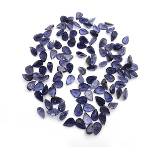 อัญมณีสีฟ้าธรรมชาติ iolite หลวมอัญมณีสีฟ้าอัญมณีตัดลูกแพร์ความร้อนสำหรับทำเครื่องประดับทำเครื่องประดับขนาด2.5x5 7x10มม - Product Image 1