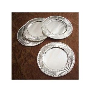 Placa de cargador de metal con acabado dorado martillado decorativo para Navidad, vacaciones, cena, fiesta, vajilla, arreglo festivo en casa - Product Image 1