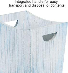 Poubelle en bois poubelle de ferme avec poignée petite poubelle en bois rustique Style campagnard poubelle rectangulaire Durable - Product Image 5