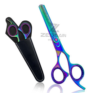 Ciseaux amincissants de coiffeur en acier inoxydable robustes multicolores avec la dernière conception Ciseaux de cheveux en stock - Product Image 1
