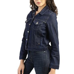 Vestes en jean bleues pour femmes sur mesure, boutons, écologiques, de haute qualité, coupe ample, vêtements d'extérieur décontractés, fournisseurs en gros 2026 - Product Image 4