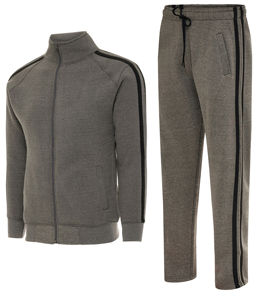 Custom Men's Breathable Full-<b>Zip</b> <b>Hooded</b> SweatSuit Wholesale Sportswear Long Sleeve Jogging Tracksuit Sets Winter Solid Printed - Product Image 3