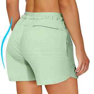 Shorts de plage en coton éponge pour femmes, doux, confortables, sportifs, bas d'été, taille mi-haute élastique, séchage rapide, respirant, vêtements tendance - Product Image 5