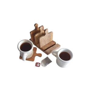 Ensemble de sous-verres en bois écologiques pour tasses à café, tapis, fournisseur de gros Vietnam - Product Image 4