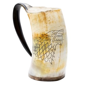 Meilleure tasse à boire polie et utilisation et tasse à corne de bière couleur naturelle et corne de buffle meilleure vente tasse à corne et prix de gros - Product Image 1