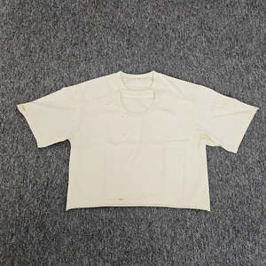 T-shirts vintage vieillis vierges OEM Streetwear T-shirt à logo imprimé lourd vente en gros - Product Image 6