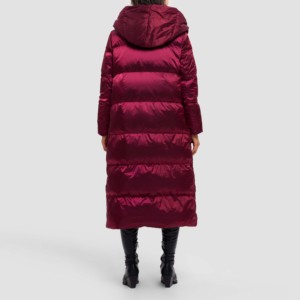Manteaux bombardiers longs en coton remplis d'automne/d'hiver avec logo personnalisé OEM Vestes brillantes, imperméables et écologiques pour femmes - Product Image 6