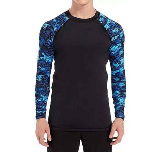 เสื้อแรชการ์ดแขนยาวสำหรับผู้ชาย ป้องกันรังสียูวี UPF50+ ผลิตจากผ้าฝ้ายโพลีเอสเตอร์ 100% สำหรับออกกำลังกาย ฟิตเนส คอเสื้อทรงเข้ารูป แห้งเร็ว ระบายอากาศได้ดี - Product Image 4