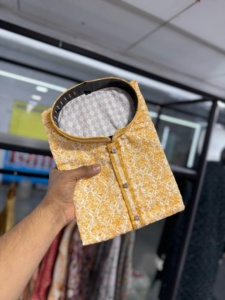 Para Hombre Tradicional Kurta Con Pijama en Algodón Con Lucknowi Trabajo e Imprimir Kurta diseños al por mayor - Product Image 2