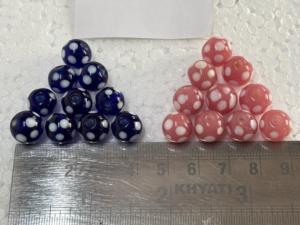 Large Chunky Chevron Glass <b>Beads</b> Handmade Trade Box Blue <b>Red</b> Jewelry Making Tribal Crafts Necklace Design Conifer Brand Mould - Product Image 5