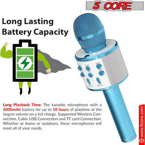 5 Core <b>Microphone</b> <b>Wireless</b> Karaoke Mic With Speaker 3 in 1 Portable Bluetooth Microfono Inalambrico - Product Image 6