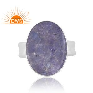 แหวนพลอยแทนซาไนต์925เงินธรรมชาติดีไซน์ล่าสุดสำหรับผู้หญิงเครื่องประดับตามสั่งของขวัญสำหรับผู้หญิง - Product Image 3