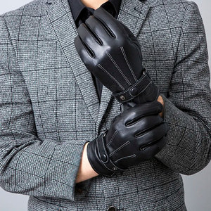 Gants en cuir tendance pour hommes et femmes, gants luxueux, cuir véritable doux, gants d'hiver super confortables - Product Image 2
