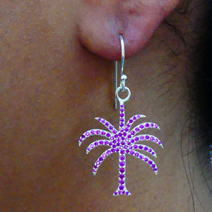 Traditional Sterling Silver 925 Handmade Party Wear Rhodolite <b>Garnet</b> Gemstones Elegant Unique Tree <b>Earrings</b> - Product Image 6