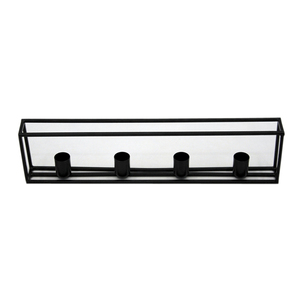 Portavelas de Adviento de Metal de hierro a granel hecho a mano con acabado negro para el hogar y decoración de iluminación de fiesta de Navidad al por mayor a granel - Product Image 1