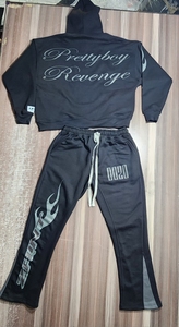 Ensemble sweat à capuche et pantalon de survêtement pour homme, coupe ample, décontracté, sport, deux pièces, brodé, avec logo personnalisé, haute qualité - Product Image 3