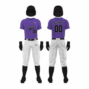 Camiseta de béisbol personalizada para hombre, uniforme de equipo con número de nombre de jugador y logotipo impreso, camiseta de béisbol transpirable - Product Image 1