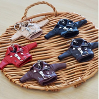 Porte-clés mini-veste formelle en cuir véritable personnalisable POWER HINT de haute qualité pour la maison et la voiture, cadeau toutes saisons