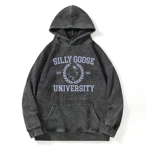 Sweat à capuche streetwear surdimensionné design personnalisé Vintage délavé à l'acide Fabricant de sweats à capuche unisexe poids lourd de haute qualité - Product Image 4