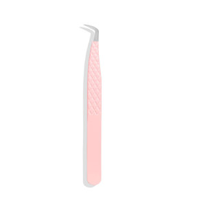 Outils de maquillage professionnels Pince à épiler Extension Pince à cils colorée rose en acier inoxydable à vendre - Product Image 1