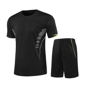 Conjunto Deportivo de Playa, 100% Algodón, Alta Calidad, Talla Grande, Térmico, para Hombre, Manga Corta, Verano, Dos Piezas - Product Image 3