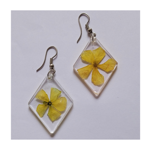 Pendientes de resina de calidad OP, pendientes modernos de hoja de resina - Product Image 2