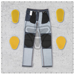 กางเกงยีนส์ปั่นจักรยานสำหรับผู้ชายกางเกงยีนส์สำหรับใส่เล่นกีฬาดีไซน์ตามสั่งมีคุณสมบัติป้องกันอุปกรณ์มอเตอร์ไซค์ไซส์ใหญ่พิเศษได้รับการรับรอง CE - Product Image 4