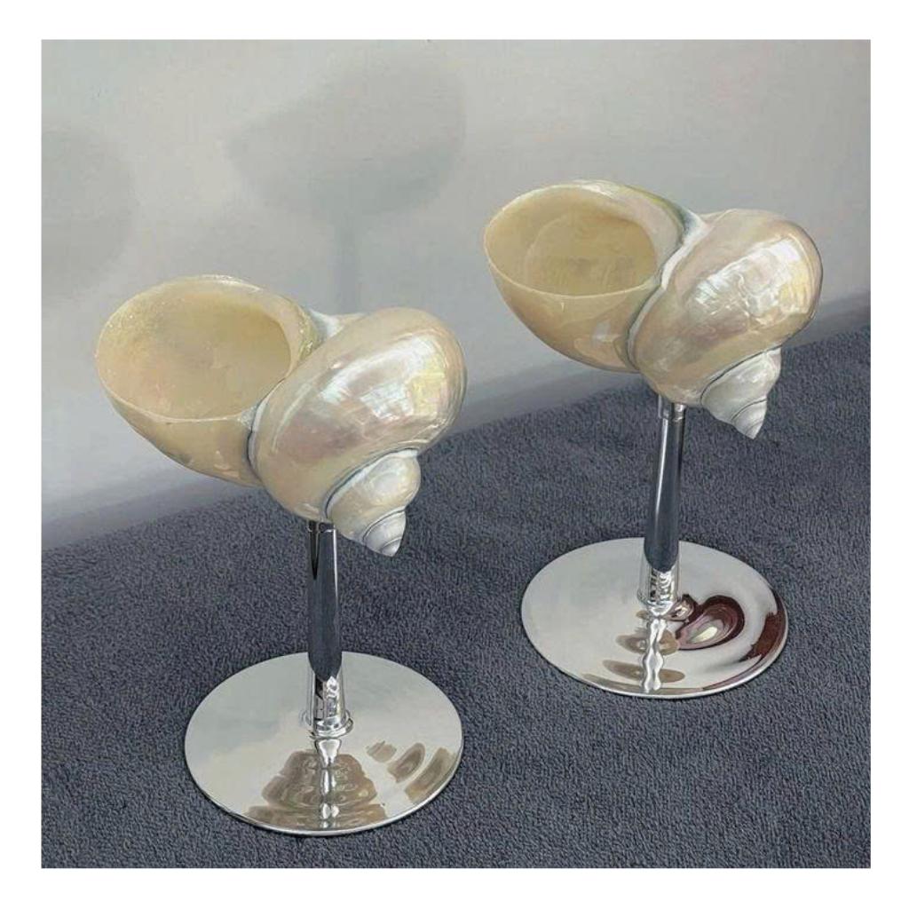 Bicchieri da vino in conchiglia fatti a mano: ideali per matrimoni in spiaggia e cocktail - Italia
