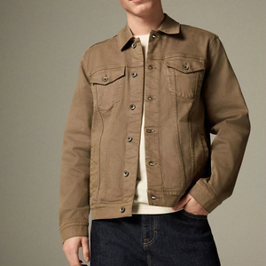 Chaquetas Vaqueras Vintage de Invierno para Hombre, Personalizadas, con Logotipo Frontal, Resistentes al Viento, Transpirables, 100% Algodón, Ropa Exterior Informal de Alta Calidad, MOQ 10 Piezas - Product Image 1