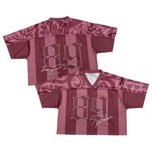 Style tendance chemise Vintage Sublimation tenue décontracté à manches Football chemise américaine à séchage rapide pour hommes maillot américain - Product Image 5