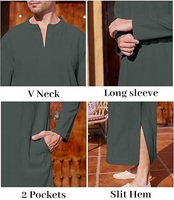 Broderie personnalisée, impression, thobes pour hommes, vêtements musulmans turcs arabes islamiques, grande taille, respirant, vente en gros, longue jubba pour hommes, thobe