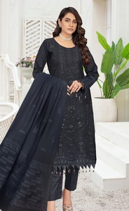 Ensemble Salwar Kameez pour femmes de couleur unie séchage rapide respirant pelouse tenue décontractée vêtements traditionnels pour femmes-style indien pakistanais - Product Image 6