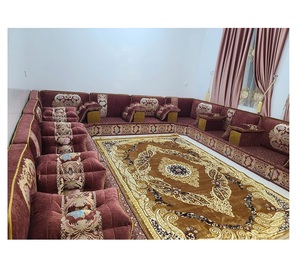 Design d'intérieur Majlis arabe, design classique moderne, ensemble élégant pour salon, sièges d'angle luxueux, design gain de place - Product Image 1