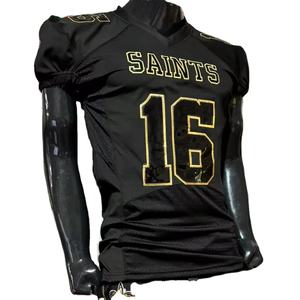 2025 conjunto de uniforme de fútbol americano personalizado hecho Pakistán aparejos sarga bordado cromo letras equipo camisetas pantalones de talla grande - Product Image 1