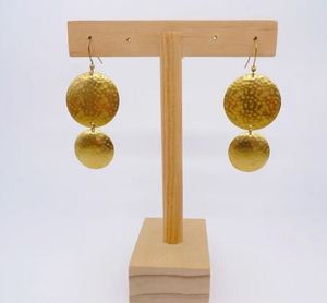 ต่างหูทรงกลมห้อยทำจากทองเหลืองดิบต่างหูรูปทรงเรขาคณิตต่างหูทองเหลืองปรับแต่งได้ทันสมัย - Product Image 3