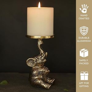 Sack Aluminium Swan <b>Pillar</b> <b>Candle</b> Holder Statue Set 2 Tabletop Home Decor Showpiece Christmas House Warming Valentines Gift - Product Image 4