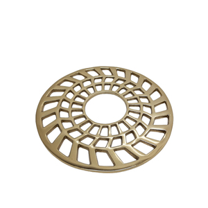 Modern Decorative Tabletop Round Aluminum <b>Trivet</b> Brass Finished Modern Style Pan Hotpot Coaster & <b>Stand</b> Customized - Product Image 1