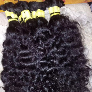 Nouvellement Arrivée Machine Trame Humain Cheveux Bruts En Vrac Bundles avec Emballage De Taille Personnalisée À Vendre Par Les Exportateurs Indiens - Product Image 1