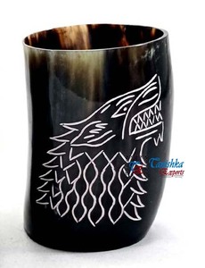 Cuerno vikingo de alta calidad, cristal, nueva condición, buey de vaca, cuerno para beber para mesas de casa, hoteles, cerveza, media luna, artesanía, decoración del hogar, regalo - Product Image 3