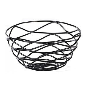 Decoración de mesa de comedor, cesta para servir alimentos, estilo moderno de alta calidad, frutero personalizado, acabado negro al precio más bajo - Product Image 1