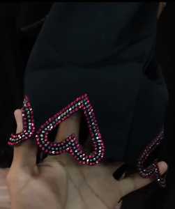 เดรสดูไบงานปักลายหัวใจสำหรับผู้หญิงชุดเดรสผ้าระบายอากาศได้ดีแบบทางการ - Product Image 3