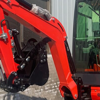 Gebrauchter 3-Tonnen-Mini-Raupenbagger mit 0,12m Schaufelkapazität, 4 Jahre Garantie, Vollhydrauliksystem und PLC-Motor für den Antrieb