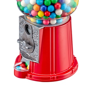 Distributeur de bonbons et de chewing-gums Kwang Hsieh 9 pouces, rouge, en alliage d'aluminium et globe en verre, capacité de 13 oz, logo personnalisable, vente en gros - Product Image 3
