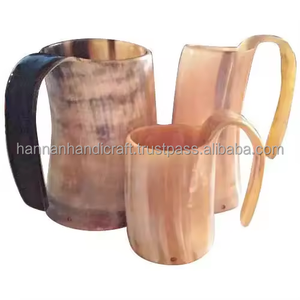 Mug en corne à boire viking attrayant, qualité naturelle, pour la bière et l'eau, pour la maison et les restaurants - Product Image 4