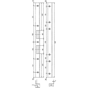 แผ่นเหล็กกัลวาไนซ์รูปตัวแอล สำหรับล็อคเกอร์เก็บของ ความยาว 500 มม. กว้าง 25 มม. หนา 3 มม. รุ่น 006/650 SCHNEGEL - Product Image 3