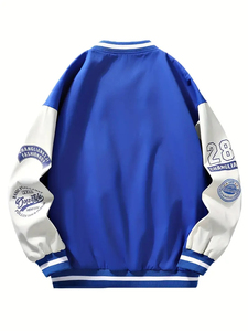 Chaqueta polar con letras de béisbol para jóvenes adultos hecha a medida de la mejor calidad, chaqueta de decoración con bordado de tela de lona para hombres - Product Image 5