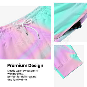 Meilleure vente Pantalon de survêtement décontracté unisexe de haute qualité en coton léger imperméable respirant personnalisé mi toile teint uni OEM - Product Image 6