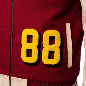 Custom Varsity Jacket Chenille Patch Letterman Bomber Mezcla de lana Manga de cuero College Streetwear Moda unisex 2025 - Product Image 3