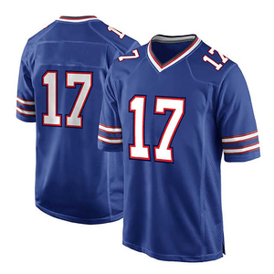 Servicio OEM, Jersey de Fútbol Americano Azul Estilo Urbano, Ropa Deportiva Personalizada de Equipo, Manga Corta, Logotipo Personalizado, Nombre del Equipo, Número - Product Image 1